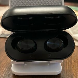 Black Wireless Earbuds with Charging Case